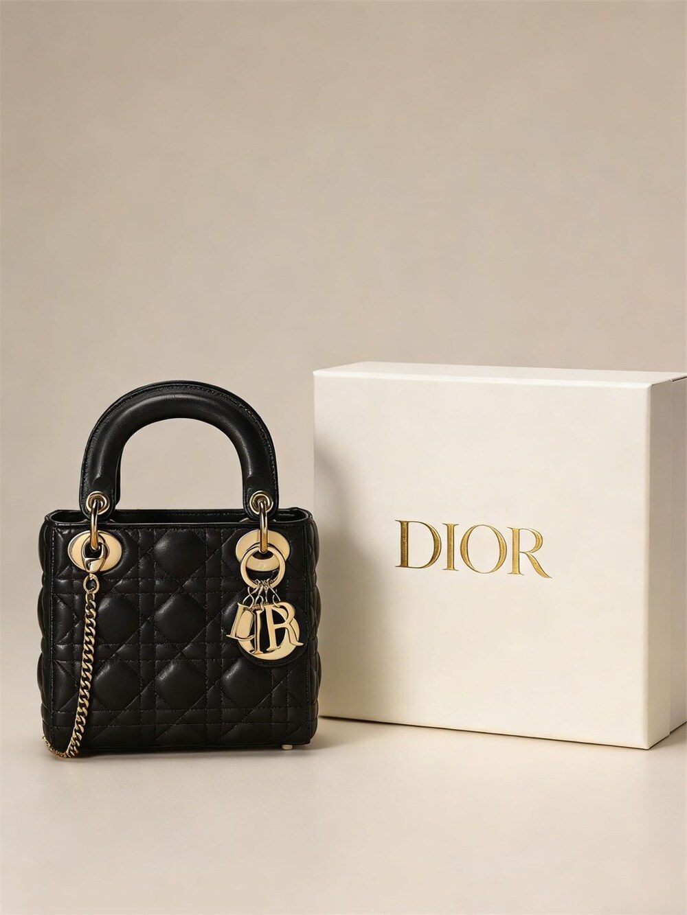 Mini Lady Dior Bag Black Cannage Lambskin
